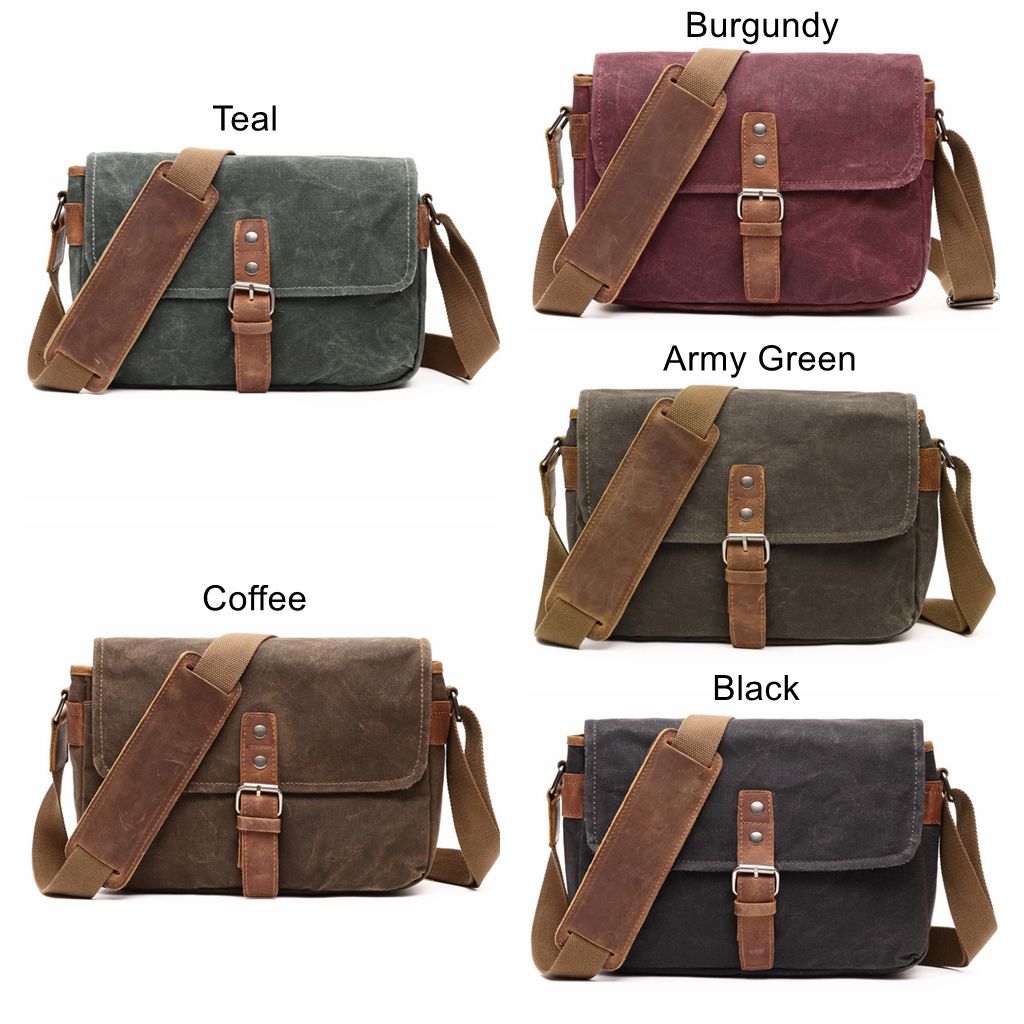Waterproof Waxed Canvas Camera Bag, Small Camera Bag Waterproof Waxed Canvas Camera Bag, Small Camera Bag